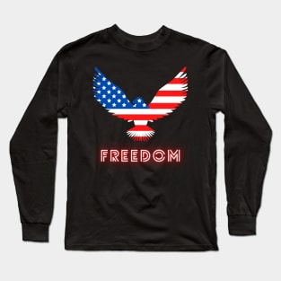 Freedom & Peace in USA Long Sleeve T-Shirt